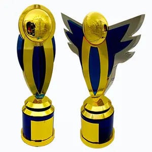 Asas troféu de metal para futebol e basquete, campeonato, lembrança e personalização