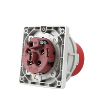 Prise industrielle fixe inversée IP67 3, 4 ou 5 broches 220V/415V 63A, prise femelle industrielle à montage sur panneau 3P/4P/5P