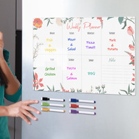 Tableau magnétique en acrylique pour calendrier mensuel et hebdomadaire, tableau blanc pour la maison, le réfrigérateur et le mur