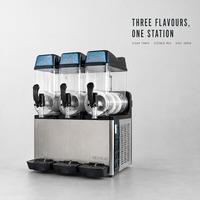 Machine à boissons glacées commerciale, machine à slush avec réservoirs transparents et robinets à levier pour café, bar à thé, magasin de jus