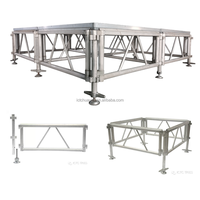 Plateforme de scène mobile, certifiée TUV CE, cadre en alliage d'aluminium, plateau en verre renforcé, capacité de charge de 750 kg/m, assemblage rapide pour
