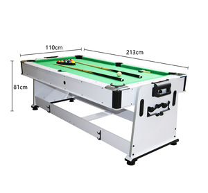 <span class=keywords><strong>Table</strong></span> de billard 7 pieds 4-en-1 rotative pour le snooker, le <span class=keywords><strong>hockey</strong></span> sur <span class=keywords><strong>air</strong></span> et le <span class=keywords><strong>ping</strong></span>-<span class=keywords><strong>pong</strong></span>, pour le divertissement à domicile - Product Image 1