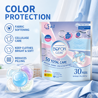 Cápsulas de Detergente para Ropa OEM ODM, 30 Unidades, 5 en 1, Limpieza Profunda, Ecológicas, Antibacterianas, Protección del Color, Eliminación de Manchas, Larga Duración