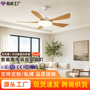 <b>Ceiling</b> Fan <b>Light</b> With Led 6 Speeds <b>Remote</b> <b>Control</b> DC Motor For Living Room And Dining Room - Product Image 4