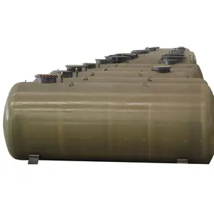 Tanque subterrâneo de fibra de vidro de camada dupla para estação de gás