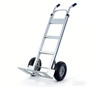 Aluminum Hand <b>Cart</b> 2 Wheel Platform Trolley Durable Utility Dolly for Moving Warehouse Transport Silver Metal Structure - Product Image 6