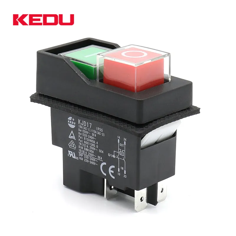 KEDU Interruptor Eletromagnético de Alta Qualidade 230V 120V Com CE,UL,VDE,TUV Aprovado KJD17