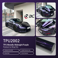 Film de protection de voiture TPU mat violet nuit, épaisseur premium, anti-jaunissement, anti-rayures, haute qualité