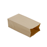 Sac en papier kraft brun écologique recyclable pour frites, hamburgers et pizzas à emporter, avec impression flexo pour la restauration rapide