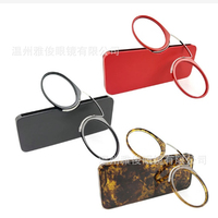 Lunettes de lecture miniatures sans branches, format poche, forme ronde, avec étui – Vente en gros