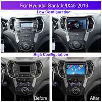 Radio de Coche Android de Doble DIN y 9 Pulgadas Podofo, Carplay Inalámbrico, Android Auto, GPS, WiFi para Hyundai Santa Fe/IX45 2013, Venta al por Mayor OEM