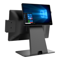 Système de caisse enregistreuse tout-en-un POS à double écran de 15,6 pouces avec Windows 11 pour les points de vente en magasin de détail