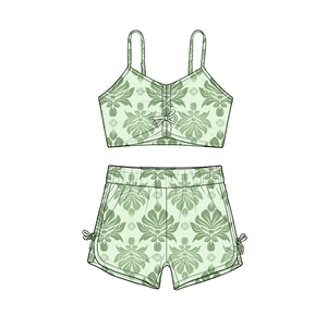 <span class=keywords><strong>Maillot</strong></span> de <span class=keywords><strong>bain</strong></span> pour enfants personnalisé, haut sans manches et short, <span class=keywords><strong>maillot</strong></span> de <span class=keywords><strong>bain</strong></span> hawaïen à séchage rapide pour bébés filles - Product Image 4