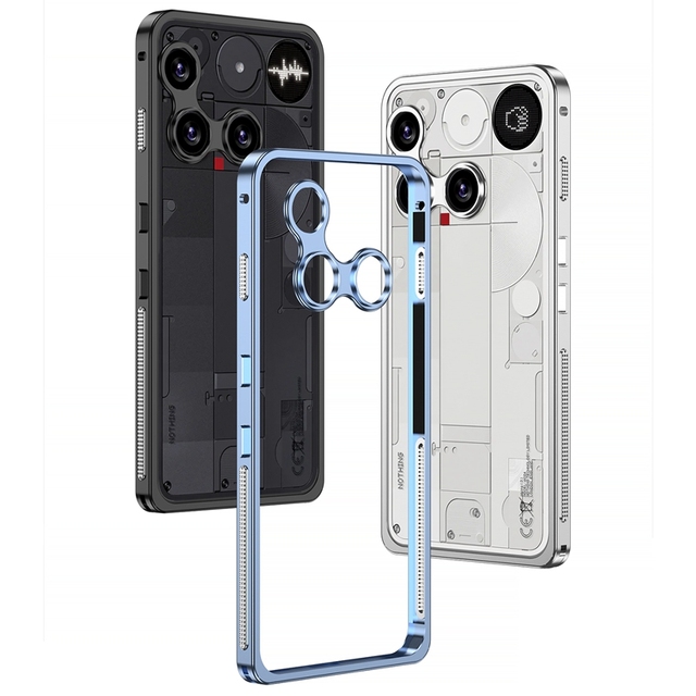 Luxury Hard Metal Bumper with Metal Camera Protector Mobile Phone Cover Case for Nothing Phone 3 3A 3A Pro Back Cover Cases