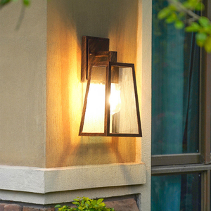 Outdoor Wall <b>Lamp</b> LED Aluminum Alloy Waterproof 3500K Warm White <b>Square</b> Glass <b>Shade</b> Wall Mount Garden Light 10-Year Warranty - Product Image 4