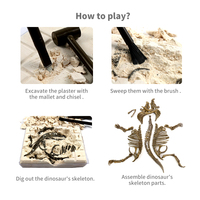Jurassic world dinosaure Jouet os figurines réelles dinosaure fossile Jouet d'excavation pour enfants artisanat éducatif