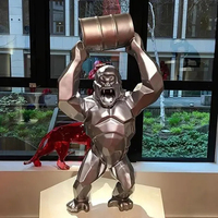 Statue de gorille de King Kong en résine moderne et créative personnalisée Style nordique Animal personnalisé Art déco Pop Art caractéristique