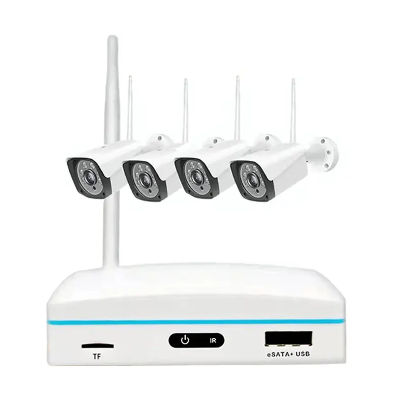 Kamera Pengawas Rumah, Kamera Keamanan Nirkabel Mini WiFi, Kit NVR, Kamera IP 1080P