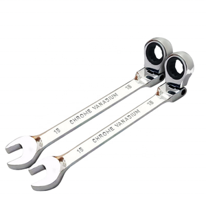 Llave de trinquete de doble propósito de cabeza ajustable métrica directa de fábrica Llave de herramienta de reparación de automóviles - Product Image 4