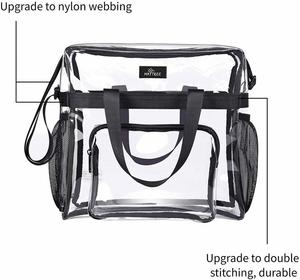 Sac fourre-tout transparent en PVC imperméable pour le sport et la gym, personnalisé et pas cher, avec logo imprimé, idéal pour le shopping - Product Image 3