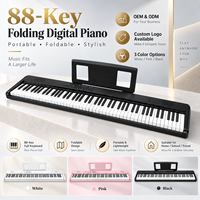 Piano numérique de haute qualité en gros, clavier personnalisé avec logo et couleur, facile à transporter à la maison ou en voyage, 88 touches, piano numérique portable