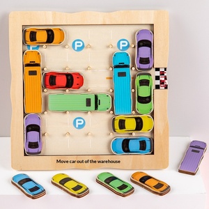 <span class=keywords><strong>Jeu</strong></span> de logique en <span class=keywords><strong>bois</strong></span> Huarong Dao pour enfants : Jouet éducatif stimulant pour entraîner la pensée mathématique et la résolution de problèmes (Sortir la voiture de la <span class=keywords><strong>garage</strong></span>) - Product Image 3