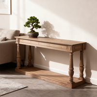 Table console country américaine Table d'appoint moderne de luxe pour le salon Table de couloir Table en bois sculpté