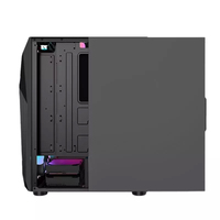 Vente en gros de boîtiers de bureau personnalisés verre BTX plexiglas avec ventilateur led de bureau tour intermédiaire boîtier d'ordinateur pc gamer cpu