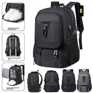 Men's <b>Expanded</b> 17-Inch Backpack Outdoor Sports Travel Backpack Waterproof Oxford <b>Shoe</b> Compartment - Product Image 1