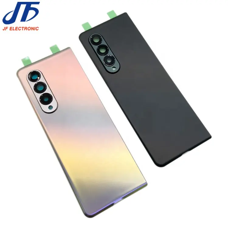 Penutup pintu belakang untuk Samsung Galaxy Z Fold3 F926 5G penutup baterai dengan lensa kamera