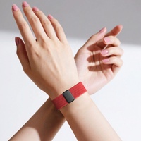 Vente en gros de bracelets en nylon tressé magnétique respirant et élastique de 20 mm et 22 mm pour montre, design sport, compatible universel