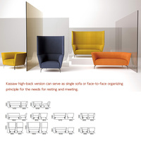Ensemble de canapés modulaires sectionnels pour réception, design lounge, mobilier commercial rembourré en tissu pour hall d'hôtel