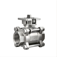 Vanne à boisseau sphérique manuelle à bride en acier inoxydable 316 haute température intégrée KHD Factory pour fluides aqueux DN40 PN16