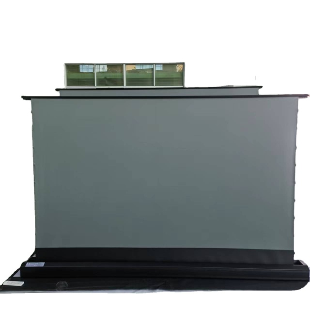 120 Inch 4k Pet Crystal ALR Motorized Floor up Projection Screen for Ust Projector cbsp alr sreen