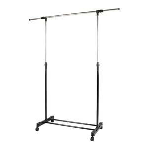 Percha ajustable de acero para ropa, organizador, estante para ropa, riel resistente con ruedas, almacenamiento de ropa - Product Image 1