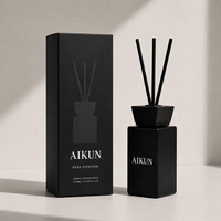 Diffuseur à bâtonnets longs AIKUN Minimaliste Noir Mat – Décoration Sophistiquée pour Bureau et Cadeau d'Entreprise – Diffuseur d'Arômes