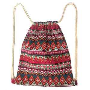 Hot Selling Large Size Casual Canvas Sports Drawstring Backpack for Women and Men <b>Bag</b> - Product Image 2