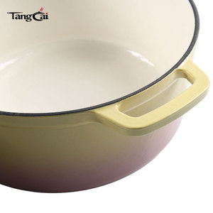 Promotion : <span class=keywords><strong>Cocotte</strong></span> <span class=keywords><strong>en</strong></span> <span class=keywords><strong>fonte</strong></span> émaillée de 26 cm (4,7 QT) avec couvercle pour cuisine et restaurants – Construction métallique - Product Image 6