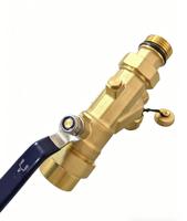 Vanne à boisseau sphérique manuelle DD1009 avec filtre intégré, port pour manomètre, pour chauffage de l'eau, plomberie, service OEM