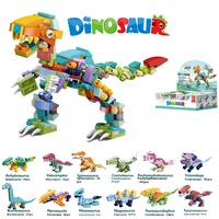 Nuevo XINGLE Juego de Bloques de Construcción de Dinosaurio Tiranosaurio Rex para Niños, Escala 1:150, Plástico ABS, Educativo, DIY, 12 Piezas, 5-7 Años