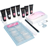 Offre Spéciale 27 couleurs solide constructeur dur UV Gel Kit d'extension d'ongle Poly Gel lampe UV renforcer le constructeur d'extension d'ongle dur