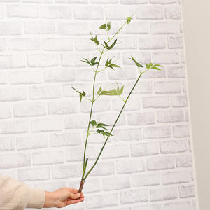 Lot de 32 tiges de feuillage vert, brins de feuilles de <span class=keywords><strong>bambou</strong></span>, plantes artificielles en gros pour la décoration de mariage, maison, hôtel, table, <span class=keywords><strong>vase</strong></span> - Product Image 3