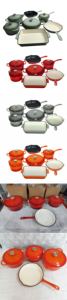 Ensemble de 7 ustensiles de cuisine modernes en fonte émaillée, base multicouche, poêle et faitout antiadhésifs multifonctions pour la cuisine domestique - Product Image 2