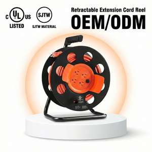 <span class=keywords><strong>Enrouleur</strong></span> de câble électrique rétractable extérieur robuste Linsheng homologué UL, 100 pieds, 12/3 AWG SJTW - Product Image 1