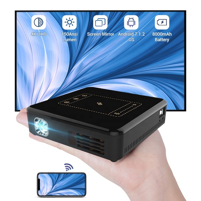 Hot Selling DLP Projecteur Smart Beamer Wireless Pico Bathroom Projectors Home Theater Projector