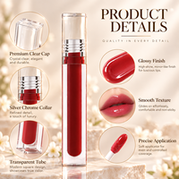Gloss à lèvres miroir RTS 4ml, haute brillance, hydratant, faible transfert, faible MOQ 2 pièces, vente en gros, logo personnalisé