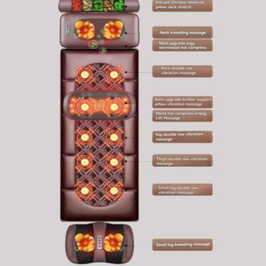 Großhandel elektrisch beheizte Ganzkörper <span class=keywords><strong>massage</strong></span> Bett kissen Nacken-und Rücken <span class=keywords><strong>massage</strong></span> gerät Taillen stuhl mit Vibrator Matratze <span class=keywords><strong>Mat</strong></span> - Product Image 5