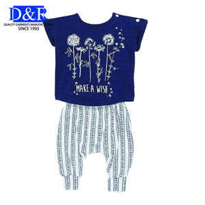 Thiết Kế Mới Bé Gái Hai-Mảnh Thiết Lập Hoa Mô Hình Hàng Đầu Và Quần Cho Mùa Xuân Sơ Sinh Mùa Hè Bộ Sưu Tập - Product Image 6