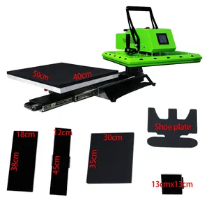 High Quality multi-functional 360 Rotary Swing away heat press with interchangeable plates 40x50cm