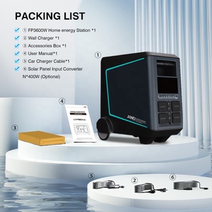 Station d'alimentation portable d'extérieur 2000W avec cellules LiFePO4, générateur solaire haute capacité, compatible 3000W 2400W 1200W 300W, batterie externe pour camping - Product Image 4